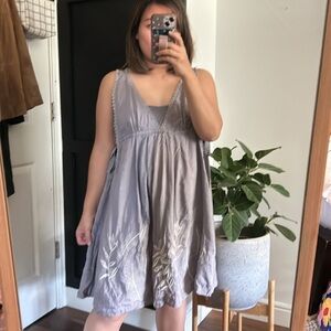 Cecico Rayon Embroidered Boho Pullover Dress. Size L